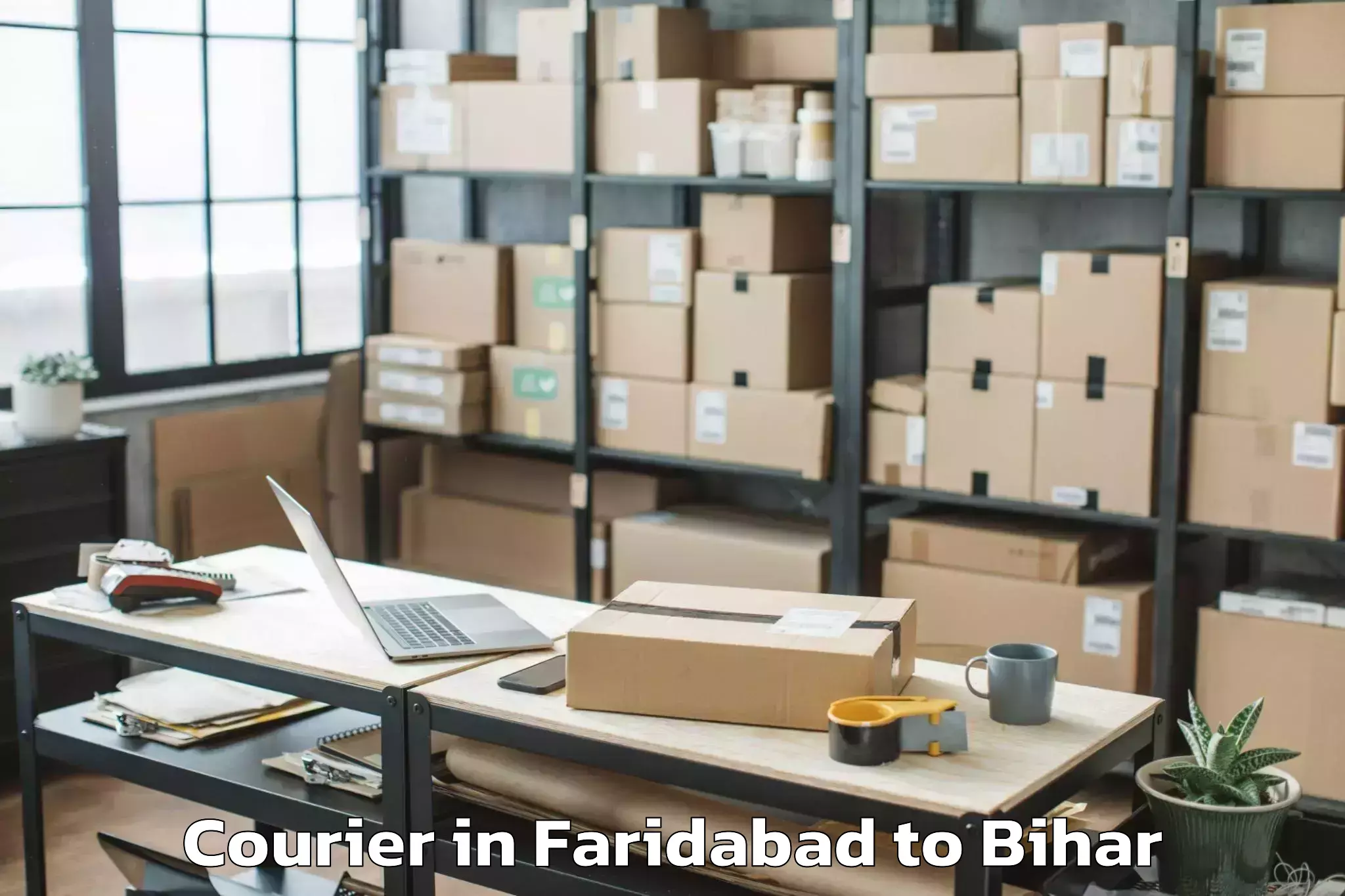 Quality Faridabad to Laukaha Courier